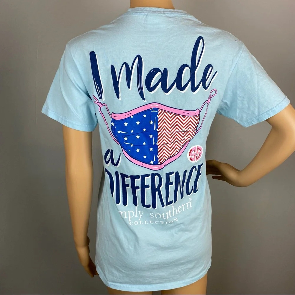 Simply Southern Women's Small Nurse's "I Made a Difference" Short Sleeve T-Shirt